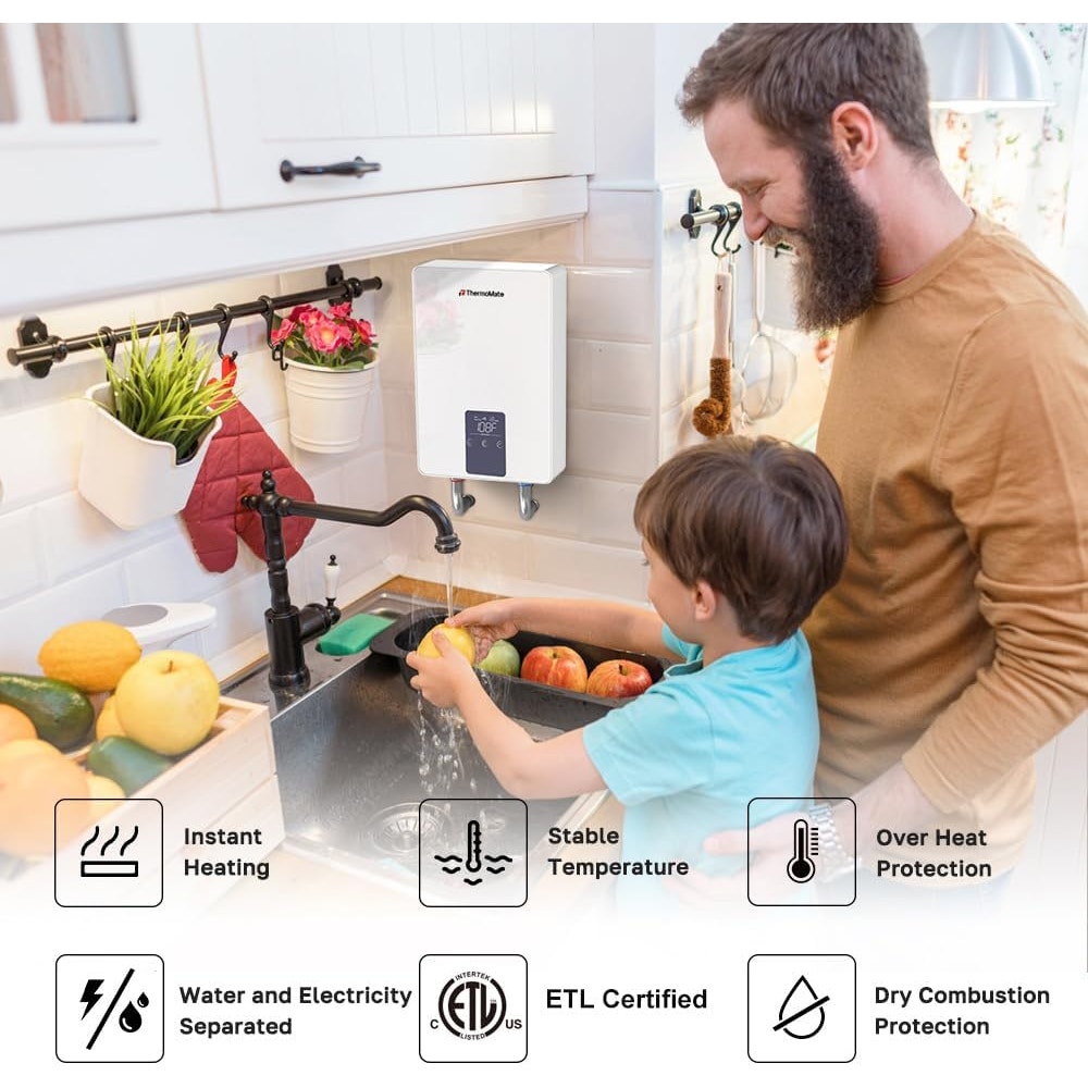ThermoMate ET045 4500W 120V Tankless Water Heater Under Sink Point of Use