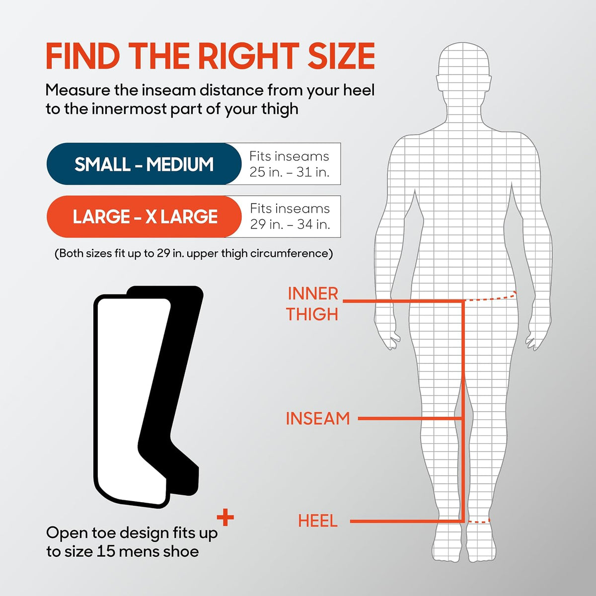Sharper Image Powerboost L/XL Leg Compression Boots 29-34in 5 Modes