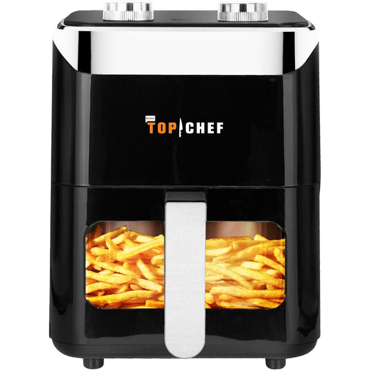 Top Chef 3.7QT Air Fryer 1400W 3.5L Viewing Window Nonstick Basket Compact