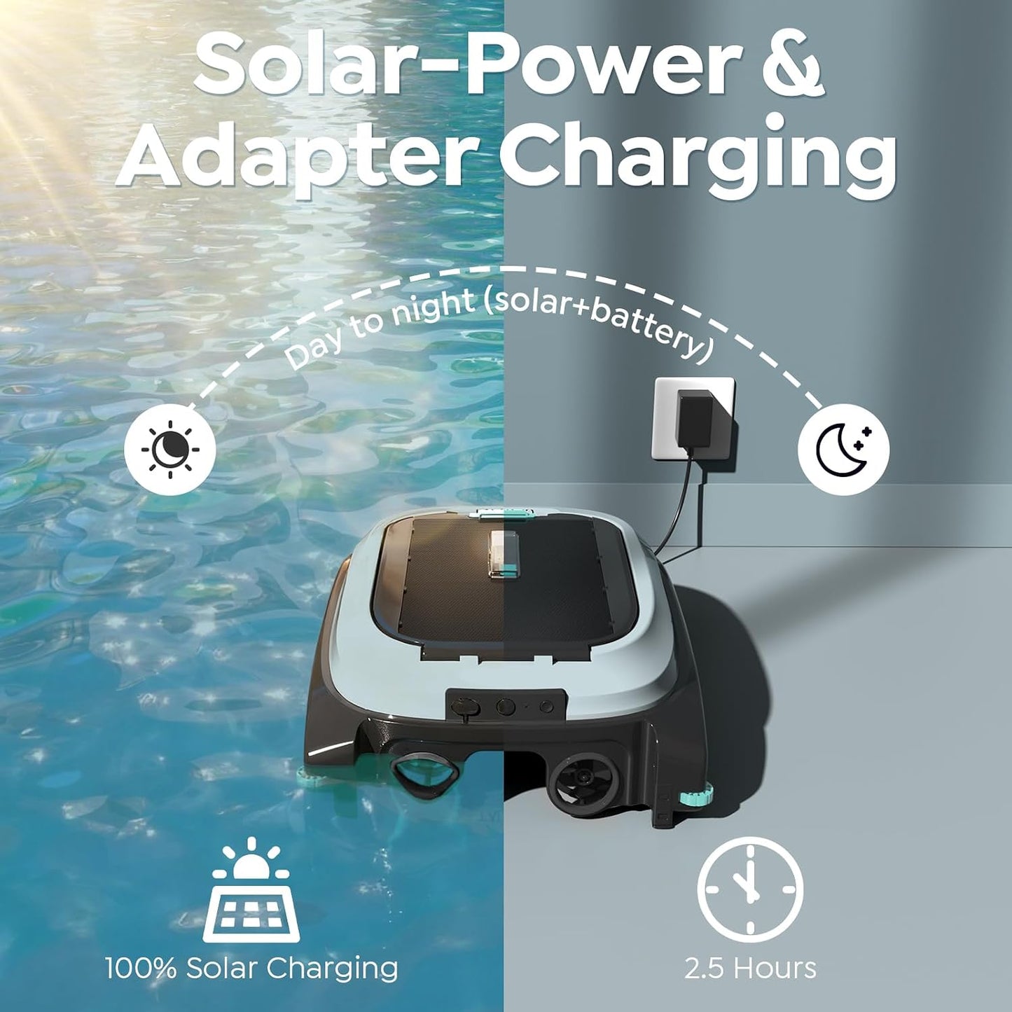 Pleco SK01 Solar Pool Skimmer Robot App Control 7L Filter Auto Surface Cleaner