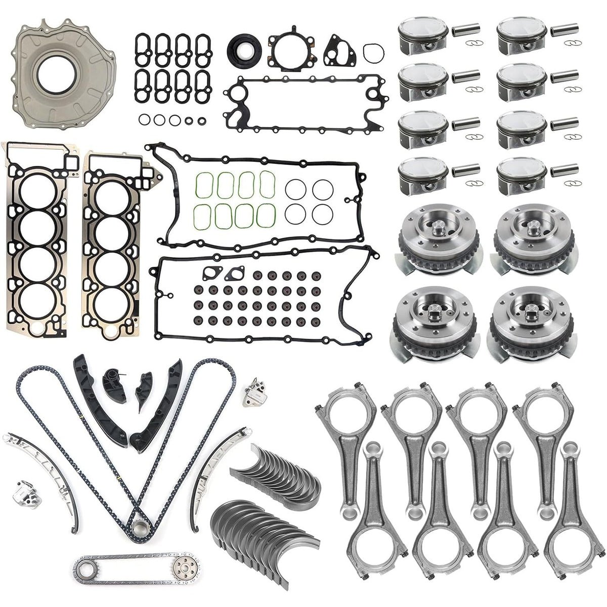 AJ133 508PS 5.0L V8 Engine Rebuild Kit Jaguar Land Rover LR061550 LR061551
