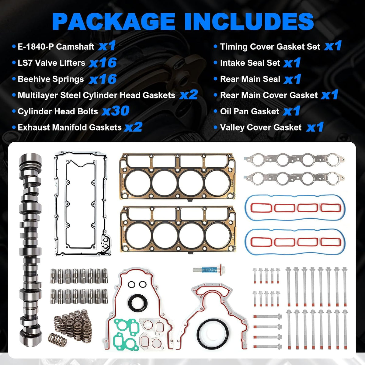 NEW - Stage 2 Cam Kit E1840P LS LS1 4.8 5.3 5.7 Lifters Springs Head Gaskets