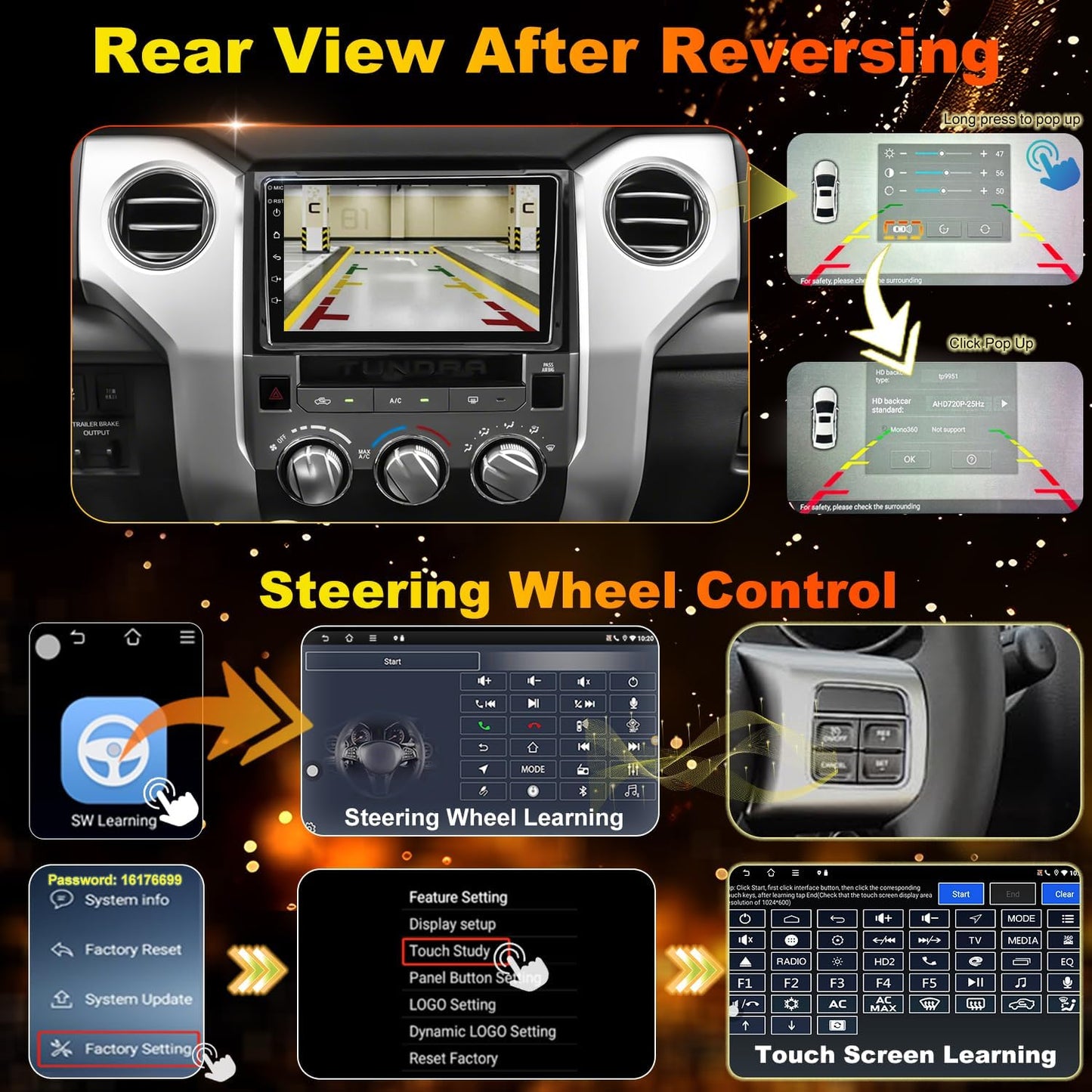 Toyota Tundra 2014-2021 Android Car Stereo 9" CarPlay Android Auto GPS 4+64G