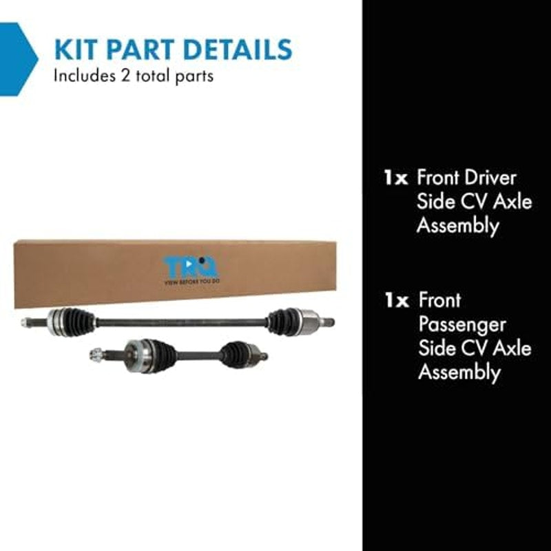TRQ CV Axle Set L R for 11-15 Hyundai Sonata Hybrid 11-16 Kia Optima Hybrid